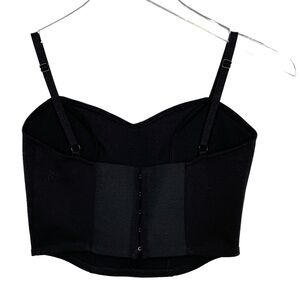 Urban Outfitters Kimchi Blue Black Corset Top Hook and Eye Black Closure Size S